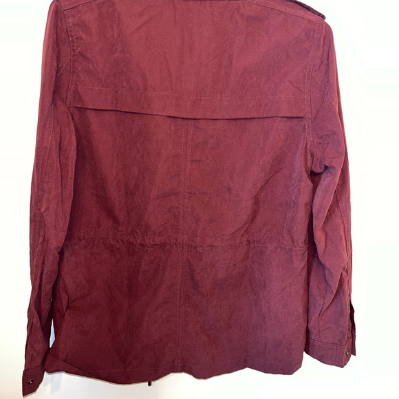 Love Tree Maroon Military Style Jacket Size M NWT - Picture 8 of 10